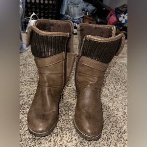 Light Brown Heeled Boots